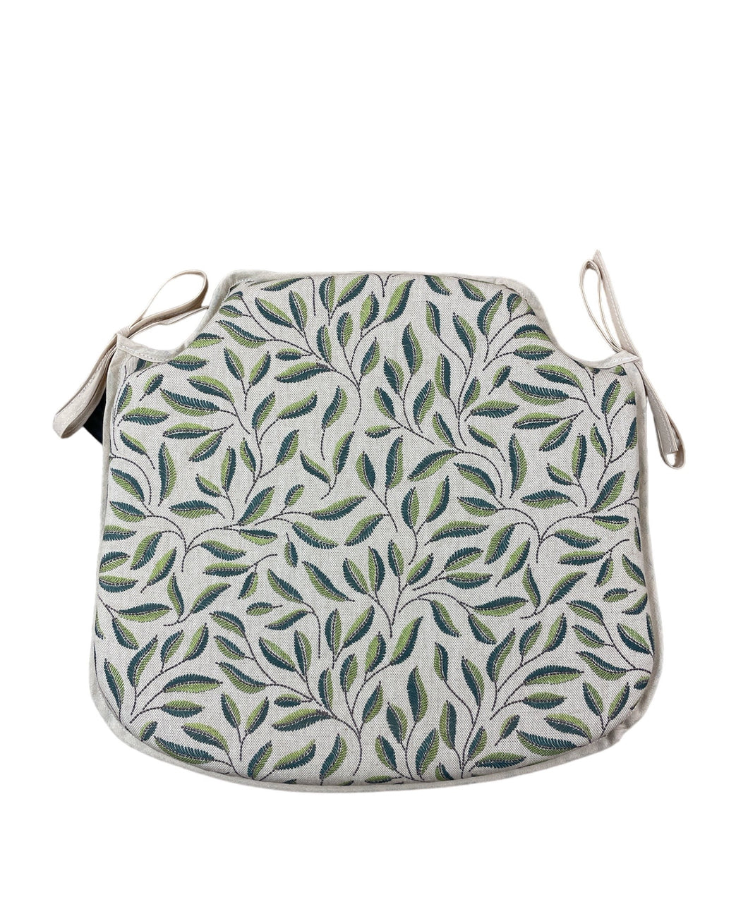 Green Leaves Small Spindle Back Seat Pads For Garden, Patio, Kitchen, Dining