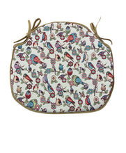 Load image into Gallery viewer, Birdy Tapestry Large Spindle Back Seat Pads For Garden, Patio, Kitchen, Dining