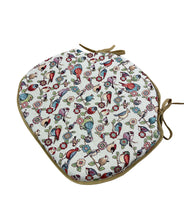 Load image into Gallery viewer, Birdy Tapestry Large Spindle Back Seat Pads For Garden, Patio, Kitchen, Dining