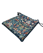 Load image into Gallery viewer, William Denim Tapestry Tapered Seat Pads For Garden, Patio, Kitchen, Dining