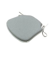 Load image into Gallery viewer, Grey Stripe Small Spindle Back Seat Pads For Garden, Patio, Kitchen, Dining
