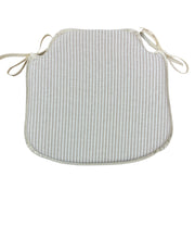 Load image into Gallery viewer, White Stripe Small Spindle Back Seat Pads For Garden, Patio, Kitchen, Dining