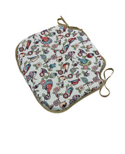 Load image into Gallery viewer, Birdy Tapestry Small Spindle Back Seat Pads For Garden, Patio, Kitchen, Dining