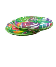 Load image into Gallery viewer, Set of 2 Tropical Leaves Round Bistro Seat Pads 12" 14" 16" For Bistro, Patio, Dining