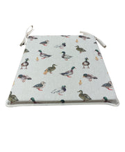Load image into Gallery viewer, Mallard Ducks Tapered Seat Pads For Garden, Patio, Kitchen, Dining