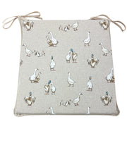 Load image into Gallery viewer, Shabby Ducks Tapered Seat Pads For Garden, Patio, Kitchen, Dining