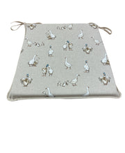 Load image into Gallery viewer, Shabby Ducks Tapered Seat Pads For Garden, Patio, Kitchen, Dining