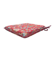 Load image into Gallery viewer, William Red Tapestry Tapered Seat Pads For Garden, Patio, Kitchen, Dining