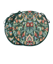 Load image into Gallery viewer, William Green Tapestry Set of 2 Round Bistro Seat Pads