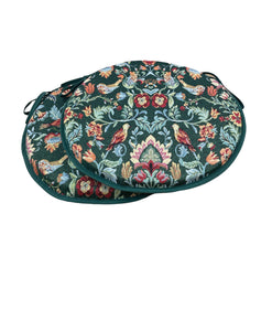 William Green Tapestry Set of 2 Round Bistro Seat Pads