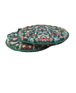 William Green Tapestry Set of 2 Round Bistro Seat Pads