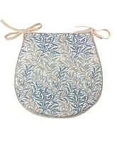 Load image into Gallery viewer, William Morris - Willow Bough Azure 100% Cotton D-Shaped Seat Pads For Garden, Patio, Kitchen, Dining