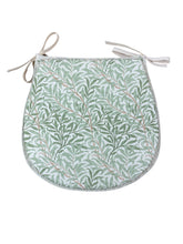 Load image into Gallery viewer, William Morris - Willow Bough Sage 100% Cotton D-Shaped Seat Pads For Garden, Patio, Kitchen, Dining