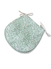 Load image into Gallery viewer, William Morris - Willow Bough Sage 100% Cotton D-Shaped Seat Pads For Garden, Patio, Kitchen, Dining