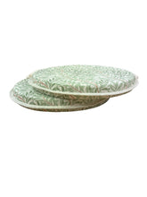Load image into Gallery viewer, William Morris - Willow Bough Sage 100% Cotton Set Of 2 Round Bistro Seat Pads For Garden, Patio, Bistro, Dining, Kitchen