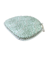 Load image into Gallery viewer, William Morris - Willow Bough Sage 100% Cotton Large Spindle Back Seat Pads For Garden, Patio, Kitchen, Dining