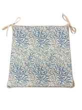 Load image into Gallery viewer, William Morris - Willow Bough Azure Tapered Seat Pads For Garden, Patio, Kitchen, Dining, 100% Cotton