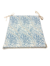 Load image into Gallery viewer, William Morris - Willow Bough Azure Tapered Seat Pads For Garden, Patio, Kitchen, Dining, 100% Cotton