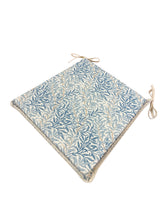 Load image into Gallery viewer, William Morris - Willow Bough Azure Tapered Seat Pads For Garden, Patio, Kitchen, Dining, 100% Cotton