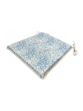 Load image into Gallery viewer, William Morris - Willow Bough Azure Tapered Seat Pads For Garden, Patio, Kitchen, Dining, 100% Cotton