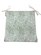 Load image into Gallery viewer, William Morris - Willow Bough Sage Tapered Seat Pads For Garden, Patio, Kitchen, Dining, 100% Cotton