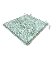 Load image into Gallery viewer, William Morris - Willow Bough Sage Tapered Seat Pads For Garden, Patio, Kitchen, Dining, 100% Cotton