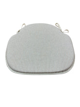 Load image into Gallery viewer, White Stripe Large Spindle Back Seat Pads For Garden, Patio, Kitchen, Dining