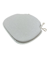 Load image into Gallery viewer, White Stripe Large Spindle Back Seat Pads For Garden, Patio, Kitchen, Dining