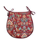 Load image into Gallery viewer, William Red Tapestry D-Shaped Seat Pads For Garden, Patio, Kitchen, Dining