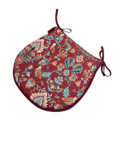 Load image into Gallery viewer, William Red Tapestry D-Shaped Seat Pads For Garden, Patio, Kitchen, Dining