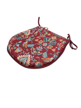 Load image into Gallery viewer, William Red Tapestry D-Shaped Seat Pads For Garden, Patio, Kitchen, Dining