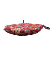 Load image into Gallery viewer, William Red Tapestry D-Shaped Seat Pads For Garden, Patio, Kitchen, Dining