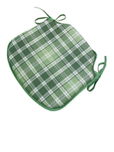 Load image into Gallery viewer, Highland Check Fern Small Spindle Back Seat Pads For Garden, Patio, Kitchen, Dining