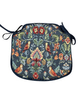 Load image into Gallery viewer, William Denim Tapestry Small Spindle Back Seat Pads For Garden, Patio, Kitchen, Dining