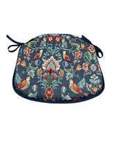 Load image into Gallery viewer, William Denim Tapestry Small Spindle Back Seat Pads For Garden, Patio, Kitchen, Dining