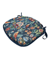 Load image into Gallery viewer, William Denim Tapestry Small Spindle Back Seat Pads For Garden, Patio, Kitchen, Dining
