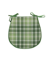 Load image into Gallery viewer, Highland Check Fern D-Shaped Seat Pads For Garden, Patio, Kitchen, Dining