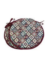 Load image into Gallery viewer, Aztec Tapestry Set of 2 Round Bistro Seat Pads 12&quot; 14&quot; 16&quot;