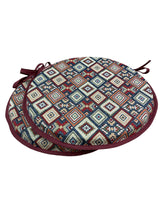 Load image into Gallery viewer, Aztec Tapestry Set of 2 Round Bistro Seat Pads 12&quot; 14&quot; 16&quot;