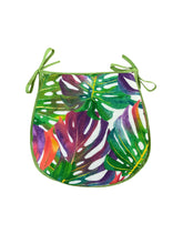 Load image into Gallery viewer, Tropical Leaves D-Shaped Seat Pads For Garden, Patio, Kitchen, Dining