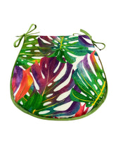 Load image into Gallery viewer, Tropical Leaves D-Shaped Seat Pads For Garden, Patio, Kitchen, Dining