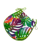Load image into Gallery viewer, Tropical Leaves D-Shaped Seat Pads For Garden, Patio, Kitchen, Dining