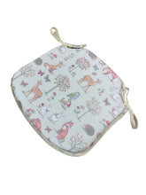 Load image into Gallery viewer, Woodland Animals Cream Small Spindle Back Seat Pads For Garden, Patio, Kitchen, Dining