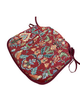 Load image into Gallery viewer, William Red Tapestry Small Spindle Back Seat Pads For Garden, Patio, Kitchen, Dining