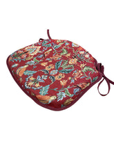 Load image into Gallery viewer, William Red Tapestry Small Spindle Back Seat Pads For Garden, Patio, Kitchen, Dining