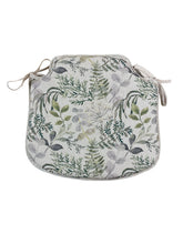 Load image into Gallery viewer, Green &amp; Grey Floral Small Spindle Back Seat Pads For Garden, Patio, Kitchen, Dining