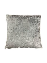 Load image into Gallery viewer, Silver Crushed Velvet Cushion/Scatter Cover 16&quot; 18&quot; 20&quot; 22&quot; 24&quot;