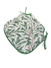 Load image into Gallery viewer, William Morris - Willow Bough Sage Tapestry Small Spindle Back Seat Pads For Garden, Patio, Kitchen, Dining