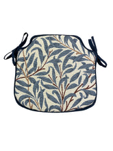Load image into Gallery viewer, William Morris - Willow Bough Azure Tapestry Small Spindle Back Seat Pads For Garden, Patio, Kitchen, Dining