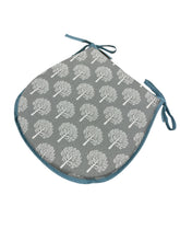 Load image into Gallery viewer, Mulberry Tree Smoke/Dove Grey D-Shaped Seat Pads For Garden, Patio, Kitchen, Dining